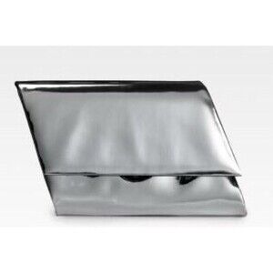 Sang A Flash Parallelogram Mirror Clutch Purse Silver Bag